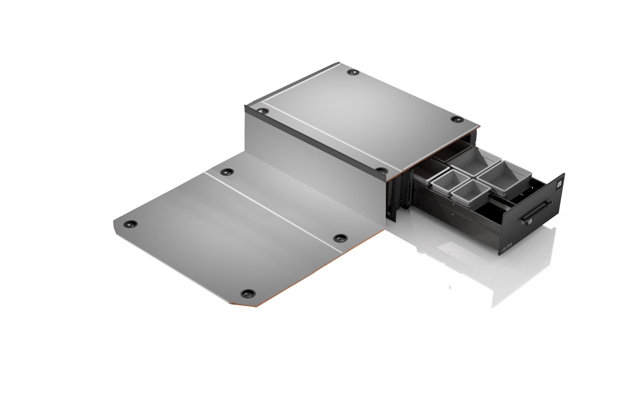 Smartfloor frontmodul bilinredning och styling VW Transporter (lång)